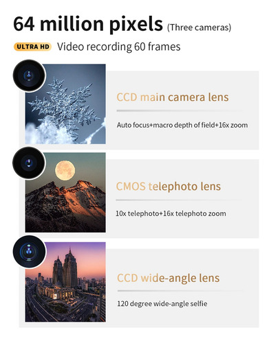 Cámara Digital 4k Ccd Cámara De Vídeo Con Flash Digital De 6