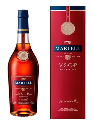 Martell Vsop Medaillon Very Fine Cognac Vintage Goldbottle