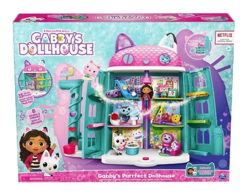 Gabby's Dollhouse, Set Casa Purrfecta De Muñecas Con Figuras