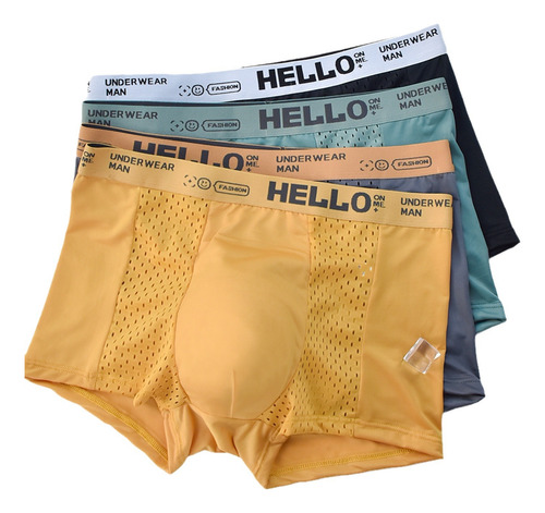 Calzoncillos Bóxer Kit 4 Bóxer De Algodón Para Hombre Al Por