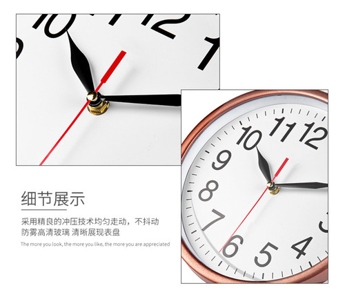 Reloj De Pared Antivaho Hermoso Reloj De Cuarzo Naranja