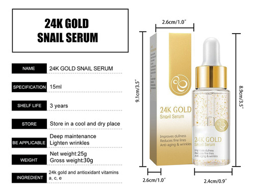 Sérum Gold Aging Sparkling Oil Lifting, Suavizante E Illumi