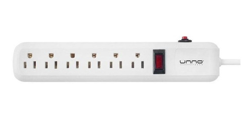 Regleta Electrica Unno Tekno 6 Tomas 15a 1875w Cable 1 Metro