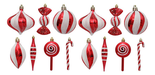 14 Uds. Adornos Colgantes De Dulces Navideños Decoración