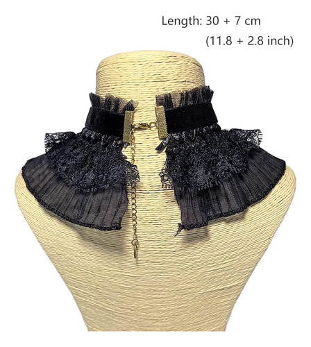 Aabellay Collar Gótico De Encaje Negro Steampunk Gargantilla