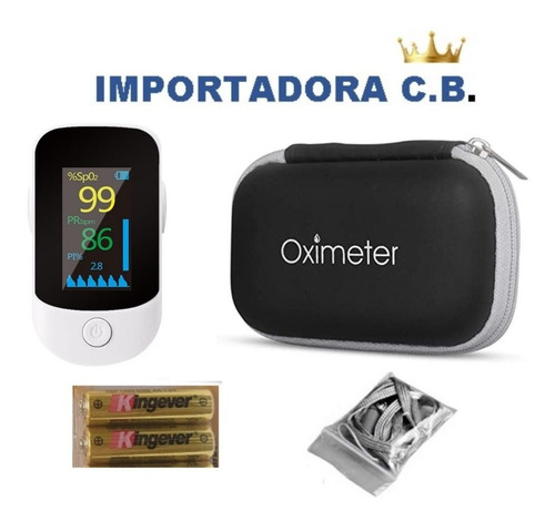Imagen 3 de 5 de Oxímetro Profesional, Con Estuche Protector Colgante Pilas