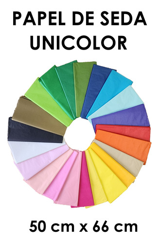 3 Paq. Papel De Seda Unicolor - 10 Pliegos Pp (un Color)