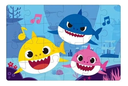 Imagen 1 de 2 de Puzzle Baby Shark  24 Piezas Envase Contenedor Nickelodeon