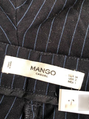 Pantalón Mango Color Azul Xs (Usado)