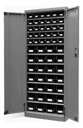 comprar Armario Estantería Gavetas Plásticas 70x27x168hcm Fak106654 Color Gris Oscuro