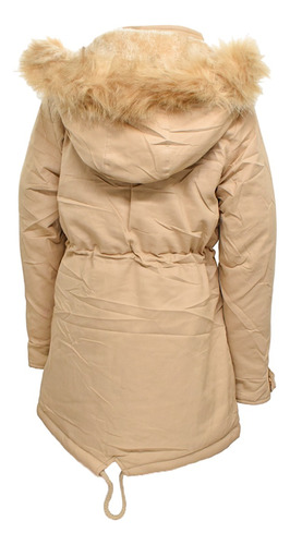 Campera Parka Nena Con Piel Abrigada Capucha Invierno 2604