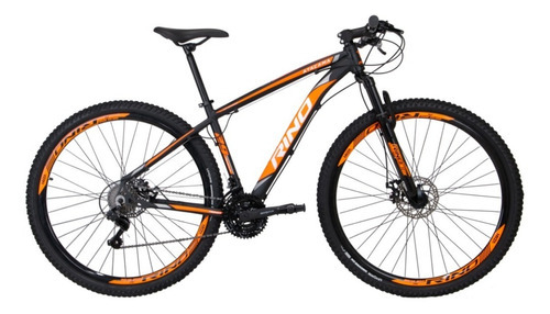 Bicicleta Aro 29 Rino Atacama 24v - Index - Freio Hidraulico Tamanho Do Quadro 17   Cor Laranja