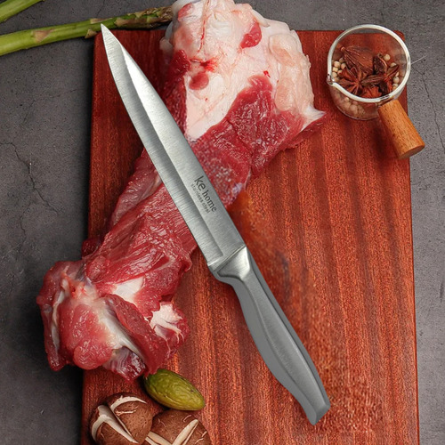 Faca Do Chef Platinum Profissional Cabo E Lamina Moderna 8'' Cor Aço Inox