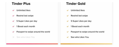 Tinder Gold 6 Meses