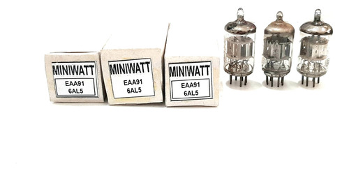 03 Valvulas Miniwatt Radio Valvulado Eaa91 6al5 Eb91 (Usado)