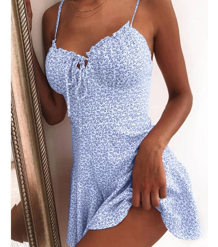 Minivestido Plisado Para Mujer, Ropa De Playa, Chaleco Con C