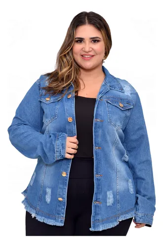 Max jaqueta jeans store plus size