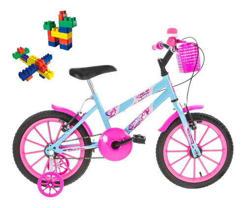 Bicicleta Menina Infantil Aro 16 Ultra Kids Feminina Brinde