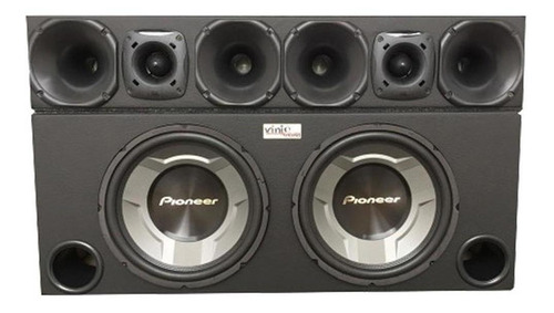Caixa Pioneer Com 2 Pioneer Ts-w3060br 12 Pol + Corneteira