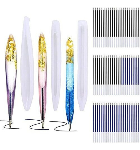 Moldes De Silicona Para Resina 3 Lapiceras +75 Repuestos 