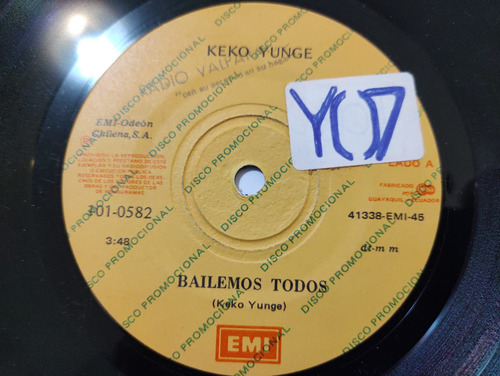 Vinilo Single De Keko Yunge Bailemos Todos ( B145 (Usado)