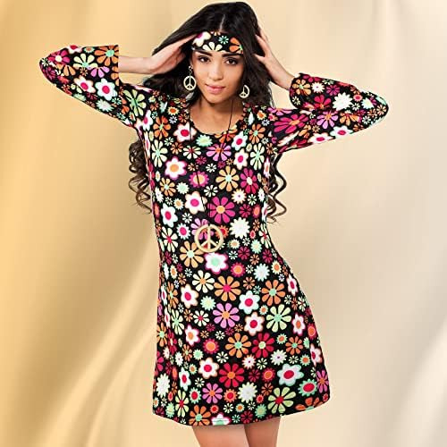 Haysandy 70s 80s Mujeres Hippie Conjunto De Disfraces Disco