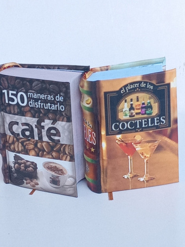 Cafe / Cocteles. Pack 2 Minilibros Mas Pequeños Del Mundo