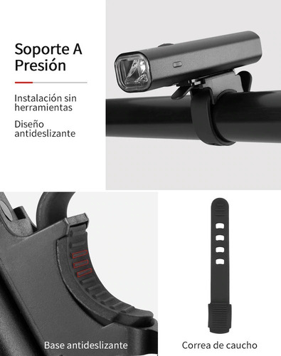 Luz Delantera De 3 Modos- 200 Lúmenes Rockbros