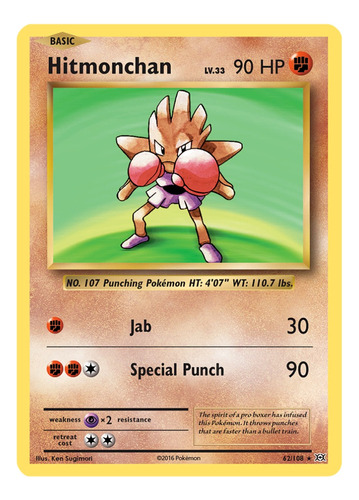 Cartas Pokemon Hitmonchan 62/108 Holo Xy Evolutions Evo