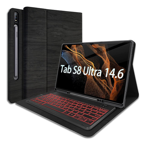 Funda Con Teclado Wineecy / Para Galaxy Tab S8 Ultra 14.6 