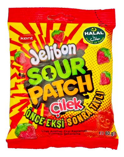 Bala Azedinha Sour Patch Kids Strawberry Morango 80g