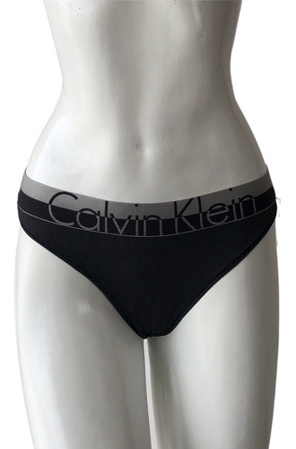 Calvin Klein Tanga Talla Medium Pack X 2 Negro Y Azul Acero