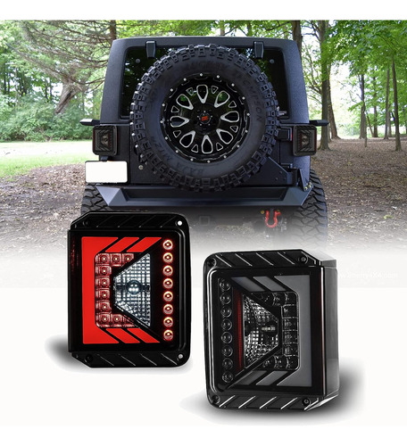 Luz Trasera Led Para Jeep Wrangler Jk/jku 2007-2018, Repuest