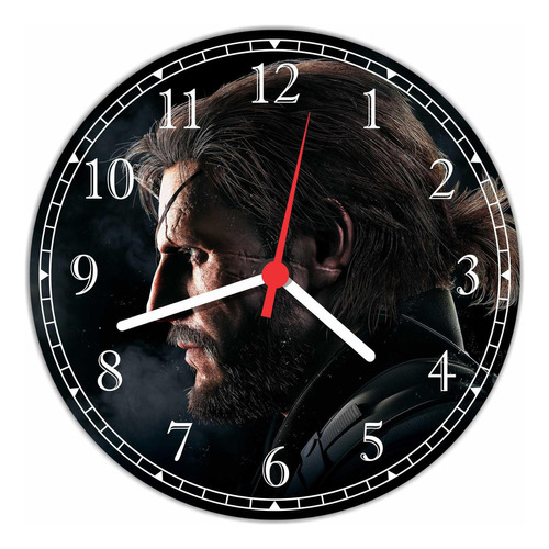 Relógio Parede Metal Gear Solid 30 Cm - Decoração Quartz