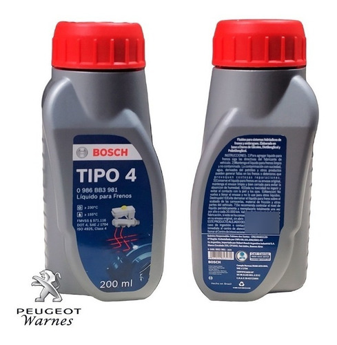 Liquido De Frenos Bosch Tipo-4 200ml Peugeot 207 Compact