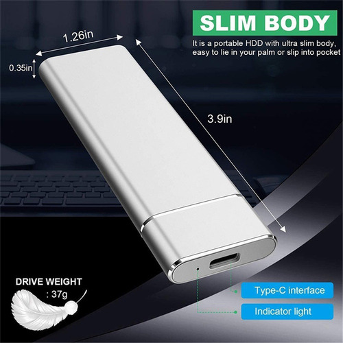Mini Disco Duro Externo De Estado Sólido Portátil De 8 Tb, E