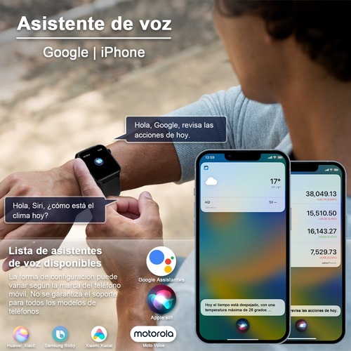 Reloj Smartwatch Inteligente Bluetooth Llamada Asistente Voz