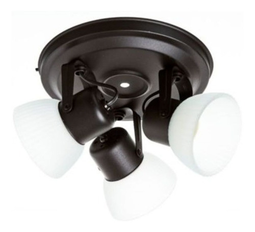 Imagen 2 de 6 de Aplique Spot Ng - Bl 3 Luces Tulipa Vidrio Apto Ventilador S