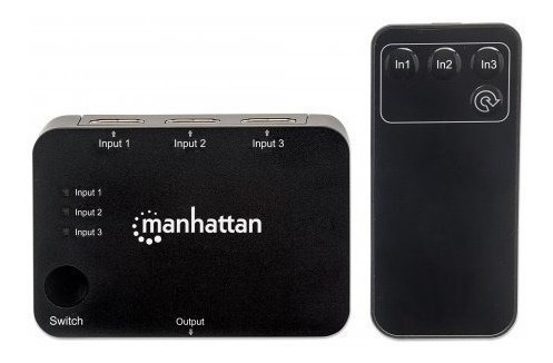 Imagen 4 de 8 de Manhattan 207522 Switch Hdmi 3 Puertos 4k@30hz Control Remo