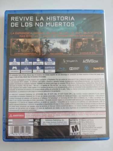 Imagen 3 de 5 de Call Of Duty Black Ops Iii 3 Zombies Chronicles Ps4 Fisico