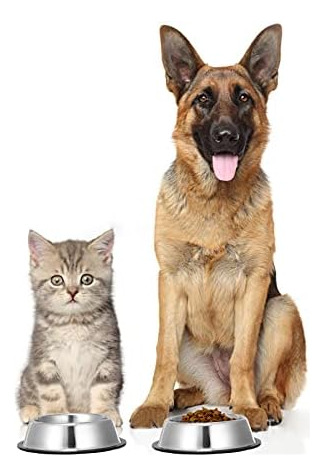 Juego 2 Cuencos Para Perros Acero Inoxidable