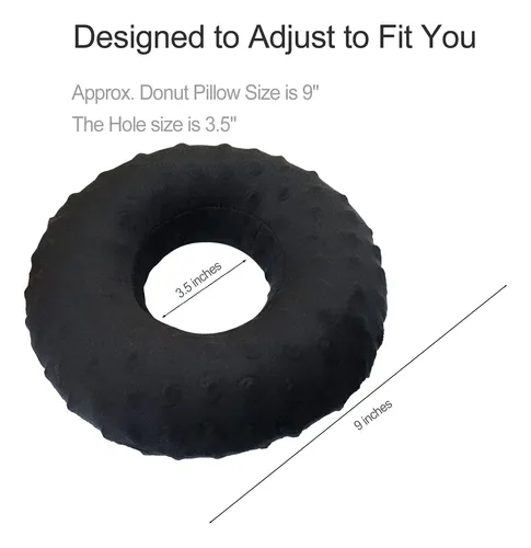Almohada Para Dolor De Oído Con Agujero Minky Dot Negro
