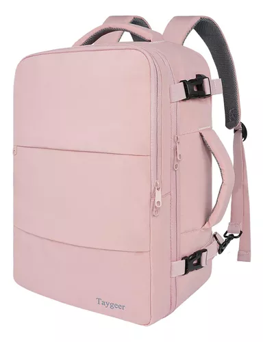 Asenlin Mochila para portátil de viaje de 40L, N-rosa (mochila con 3 cubos  de embalaje), Mochilas de viaje