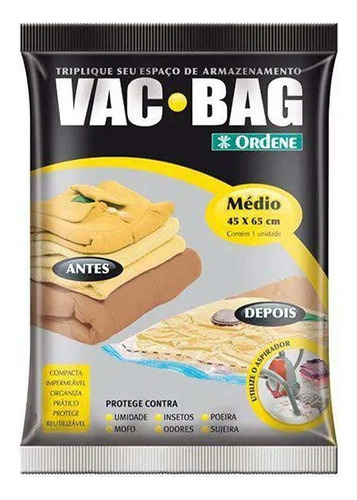 Saco A Vácuo Protetor E Organizador - Vac Bag 45 X 65 Ordene