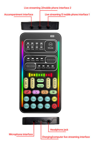 M Kit Completo De Cambiador De Voz I9 Con Múltiples Efectos