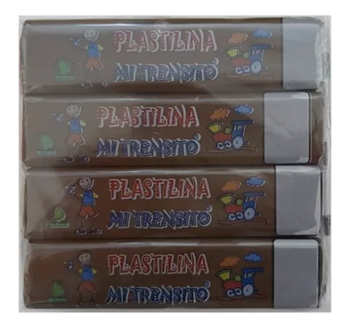 Plastilina En Barra Mi Trensito 55gr 12 Und X 6 Paq. Cafe