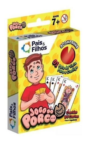 Jogo Do Porco Pais & Filhos . Com 54 Cartas.