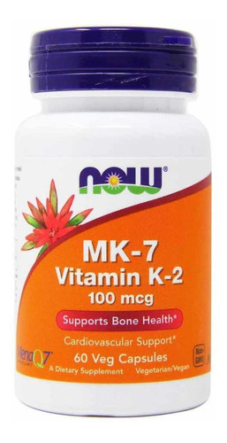 Vitamina K2 (mk-7) 100 Mcg X 60 Cáps. Veganas - Now Foods