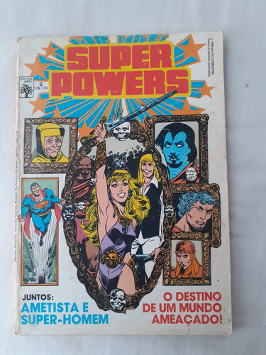 Super Powers Nº 2 - Ametista E Super-homem - Ed Abril - 1986