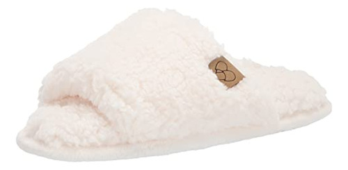 Pantuflas De Mujer  Dearfoams Lane Fluffy Teddy Slide Pantuf